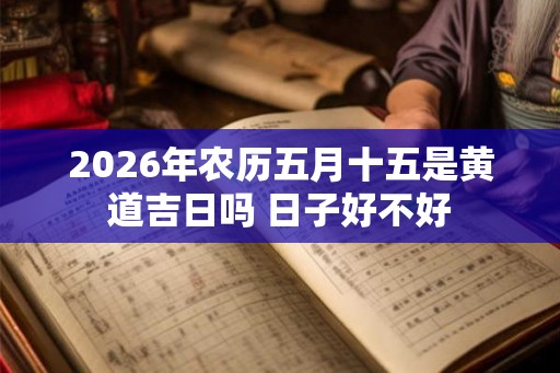 2026年农历五月十五是黄道吉日吗 日子好不好 2026年农历五月十五是黄道吉日吗 日子好不好