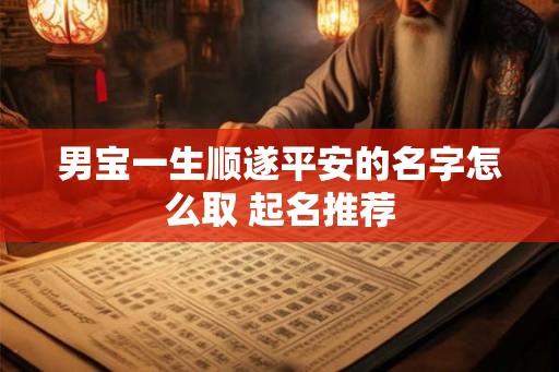 男宝一生顺遂平安的名字怎么取 起名推荐