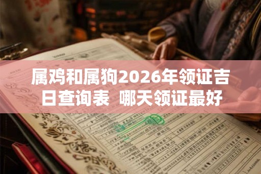 属鸡和属狗2026年领证吉日查询表  哪天领证最好