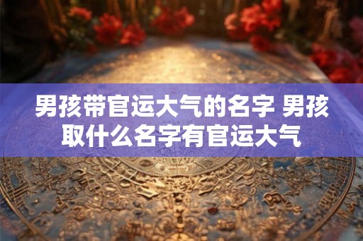男孩带官运大气的名字 男孩取什么名字有官运大气 男孩带官运大气的名字 男孩取什么名字有官运大气