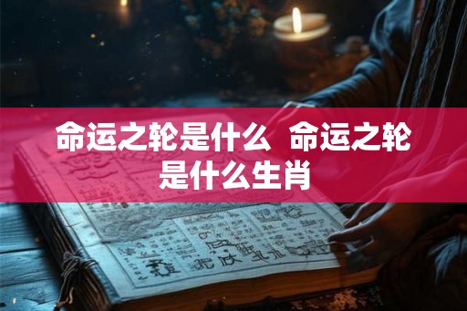 命运之轮是什么 命运之轮是什么生肖 命运之轮是什么 命运之轮是什么生肖