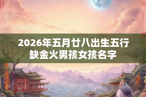 2026年五月廿八出生五行缺金火男孩女孩名字