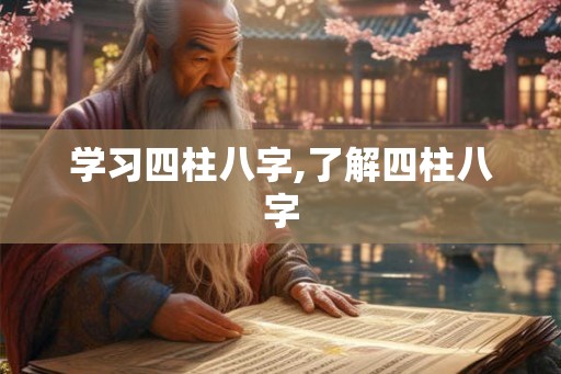 学习四柱八字,了解四柱八字