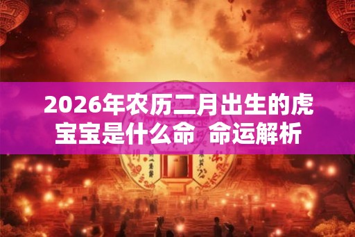2026年农历二月出生的虎宝宝是什么命 命运解析 2026年农历二月出生的虎宝宝是什么命 命运解析