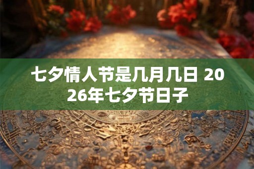 七夕情人节是几月几日 2026年七夕节日子