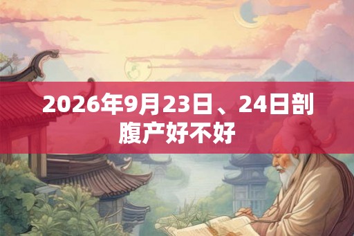 2026年9月23日、24日剖腹产好不好