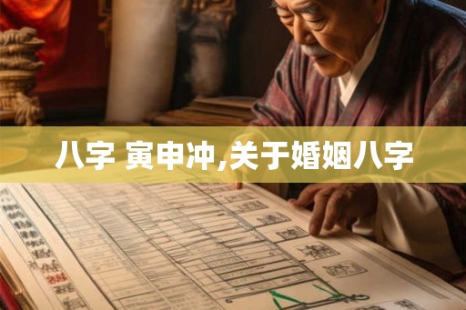 八字 寅申冲,关于婚姻八字