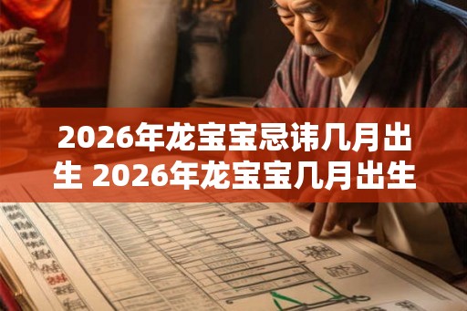 2026年龙宝宝忌讳几月出生 2026年龙宝宝几月出生最好
