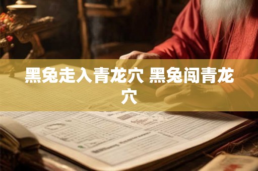 黑兔走入青龙穴 黑兔闯青龙穴