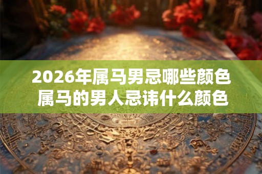 2026年属马男忌哪些颜色 属马的男人忌讳什么颜色 2026年属马男忌哪些颜色 属马的男人忌讳什么颜色