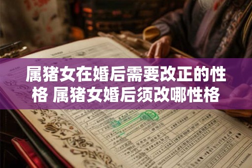 属猪女在婚后需要改正的性格 属猪女婚后须改哪性格