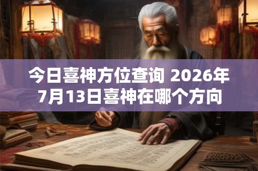 今日喜神方位查询 2026年7月13日喜神在哪个方向 今日喜神方位查询 2026年7月13日喜神在哪个方向