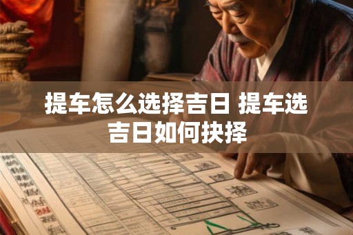 提车怎么选择吉日 提车选吉日如何抉择