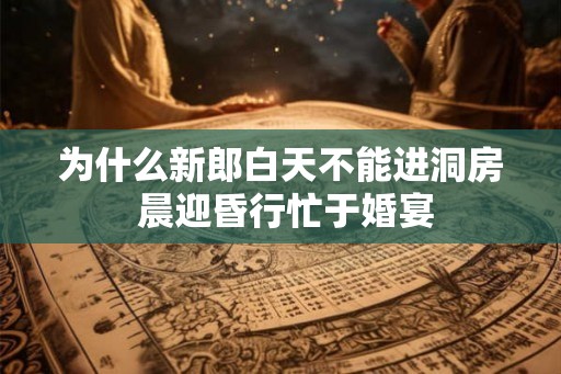 为什么新郎白天不能进洞房 晨迎昏行忙于婚宴