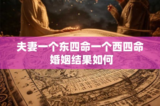 夫妻一个东四命一个西四命 婚姻结果如何 夫妻一个东四命一个西四命 婚姻结果如何