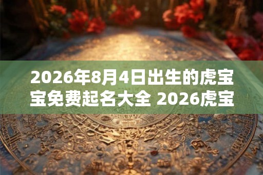 2026年8月4日出生的虎宝宝免费起名大全 2026虎宝宝名字取名忌用