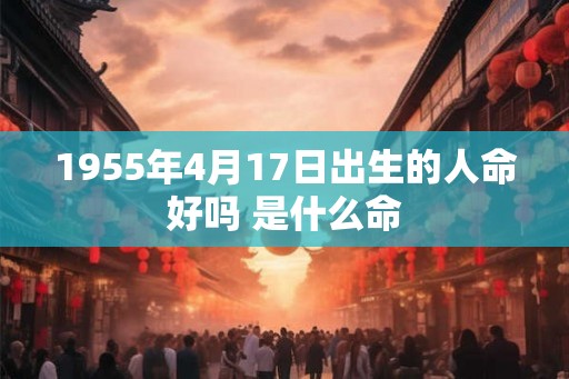 1955年4月17日出生的人命好吗 是什么命 1955年4月17日出生的人命好吗 是什么命