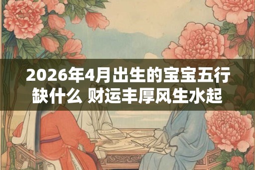 2026年4月出生的宝宝五行缺什么 财运丰厚风生水起