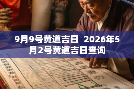 9月9号黄道吉日 2026年5月2号黄道吉日查询 9月9号黄道吉日 2026年5月2号黄道吉日查询