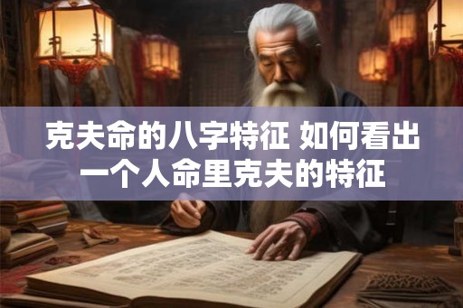 克夫命的八字特征 如何看出一个人命里克夫的特征