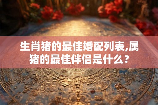 生肖猪的最佳婚配列表,属猪的最佳伴侣是什么？