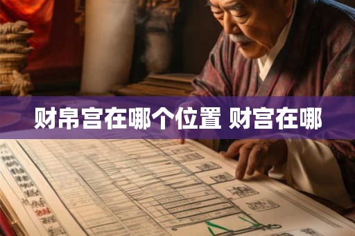 财帛宫在哪个位置 财宫在哪