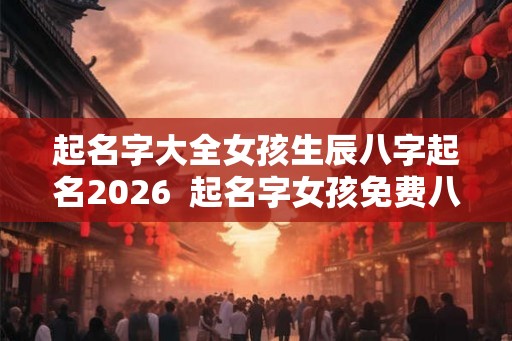 起名字大全女孩生辰八字起名2026  起名字女孩免费八字起名