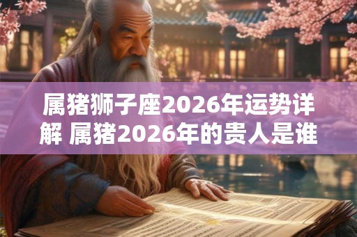 属猪狮子座2026年运势详解 属猪2026年的贵人是谁