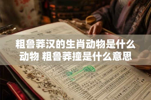 粗鲁莽汉的生肖动物是什么动物 粗鲁莽撞是什么意思