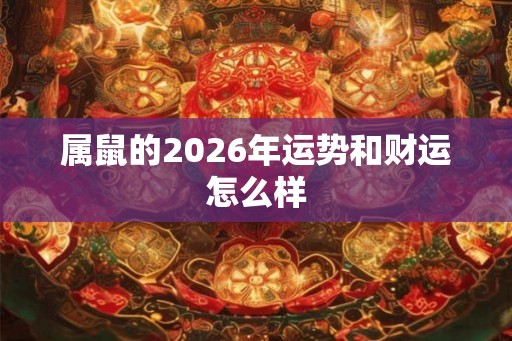 属鼠的2026年运势和财运怎么样