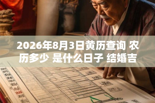 2026年8月3日黄历查询 农历多少 是什么日子 结婚吉时