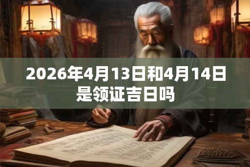 2026年4月13日和4月14日是领证吉日吗