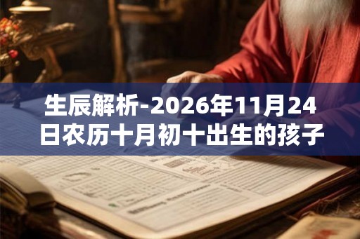 生辰解析-2026年11月24日农历十月初十出生的孩子八字起名