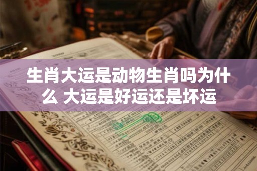 生肖大运是动物生肖吗为什么 大运是好运还是坏运