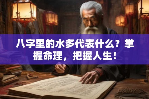 八字里的水多代表什么？掌握命理，把握人生！