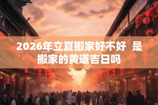 2026年立夏搬家好不好 是搬家的黄道吉日吗 2026年立夏搬家好不好 是搬家的黄道吉日吗