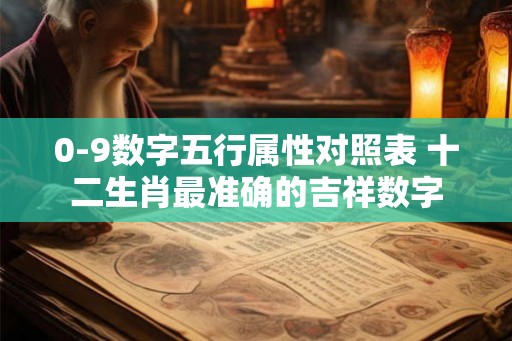 0-9数字五行属性对照表 十二生肖最准确的吉祥数字