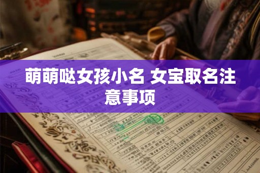 萌萌哒女孩小名 女宝取名注意事项