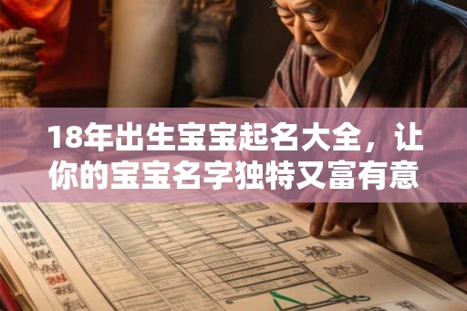 18年出生宝宝起名大全，让你的宝宝名字独特又富有意义！
