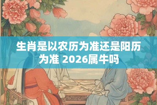 生肖是以农历为准还是阳历为准 2026属牛吗