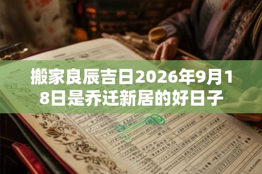 搬家良辰吉日2026年9月18日是乔迁新居的好日子