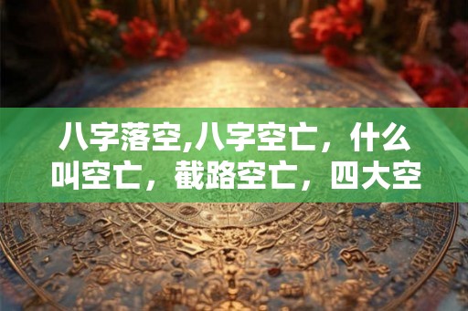 八字落空,八字空亡，什么叫空亡，截路空亡，四大空亡