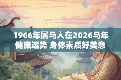 1966年属马人在2026马年健康运势 身体素质好美意延年