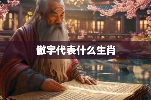 傲字代表什么生肖