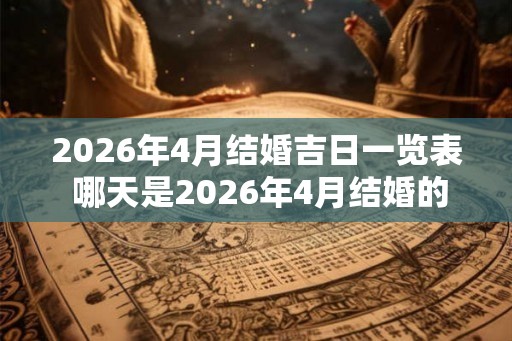 2026年4月结婚吉日一览表 哪天是2026年4月结婚的吉日