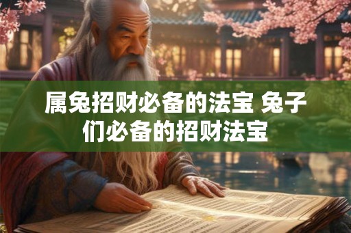 属兔招财必备的法宝 兔子们必备的招财法宝