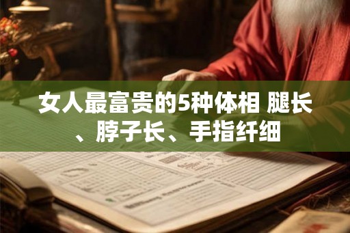 女人最富贵的5种体相 腿长、脖子长、手指纤细