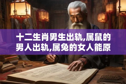 十二生肖男生出轨,属鼠的男人出轨,属兔的女人能原谅吗？