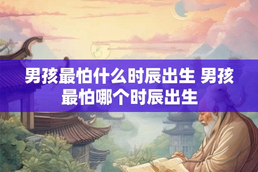 男孩最怕什么时辰出生 男孩最怕哪个时辰出生