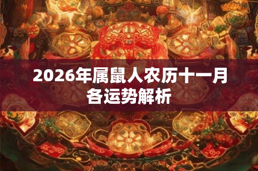 2026年属鼠人农历十一月各运势解析 2026年属鼠人农历十一月各运势解析